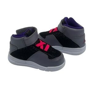 Nike Jordan Gray Black Flight Club 90's Size 4 Toddler